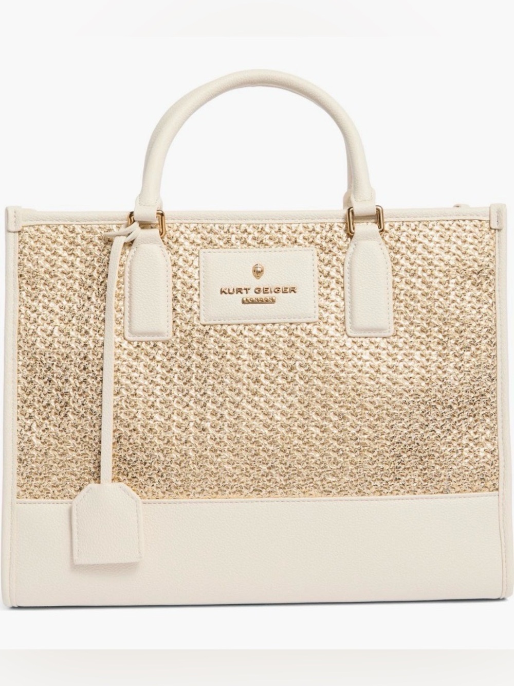 Kurt Geiger London Chriswick Raffia Woven Tote